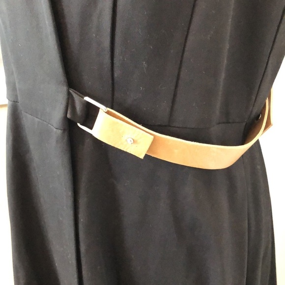 Iris Setlakwe LBD dress cross cut front full zip v-neck SZ 12 EUC - Picture 3 of 10